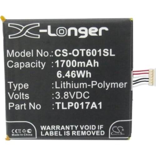 Cameron sino 1700mah battery for ALCATEL IDOL 2 Mini Idol Mini Dual Sim One Touch Fire E OT-6012E OT-6012W OT-6012X OT-6015