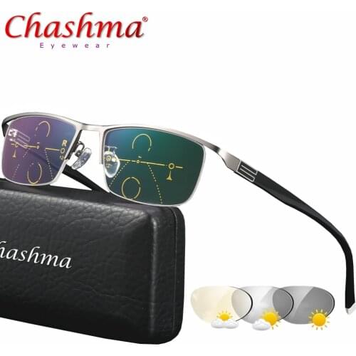 CHASHMA Adjustable Vision Bifocal Transition Sun Photochromic Progressive Reading Glasses Multifocal Eyeglasses +1 1.25 1.5 1.75