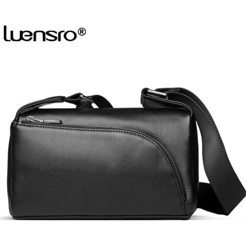New Designer Crossbody Bags For Men Genuine Leather Fashion Yong Boys Bag Leather Shoulder Bag Small Flap Male Messenger Bags