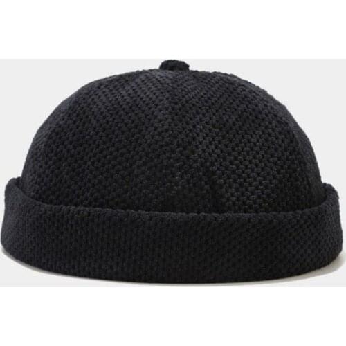 Cotton plain melon leather hat landlord hat spring and summer all-match solid color Japanese yuppie hat without eaves flanging l