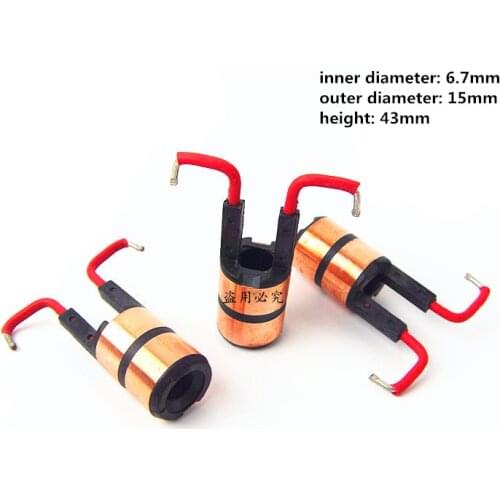 3pcs for Chery Automobile Generator Slip Ring Garland Copper Head Copper Ring Current Collector Ring