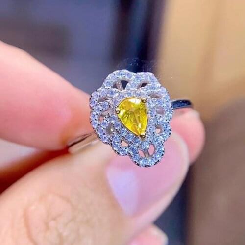 Personality Trend 100% Natural and Real Sapphire Rings Free shipping 925 sterling silver Ring