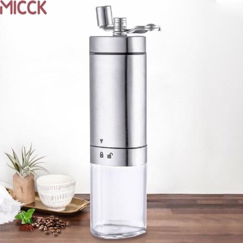 MICCK Portable Mini Coffee Maker Manual Coffee Grinder Stainless Steel Coffee Percolator Portable Washable Pour Over Drip Filte