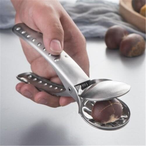 Multi Function Nut Opener Portable Chestnut Cutter Pecan Pliers Walnut Cross Open Knife Stainless Steel Nutcracker Kitchen Tools