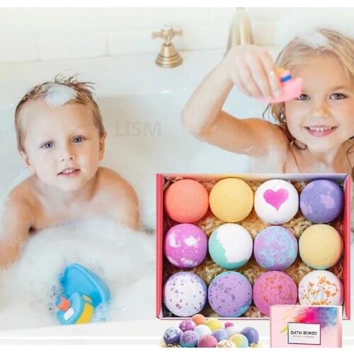 Essential Oil Bath Salt Ball Bubble Ball Set Handmade Salt Balls Bombs Bath Bombs Bathroom Accessories Skin Stress Relief Bubble