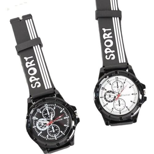 New Unisex Sports Watches Fashion Striped Silicone Strap Quartz Watch for Men Women Boy Girl All-match Trend Dress Watch Clock