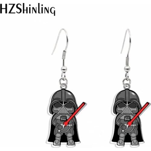 New Arrival Acrylic Hook Earrings star wars Cute Hook Earrings resin Epoxy