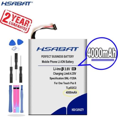 New Arrival [ HSABAT ] 4000mAh TLp032C2 Replacement Battery for Alcatel One Touch Pixi 8 8.0 3G 9005X OT-9005X
