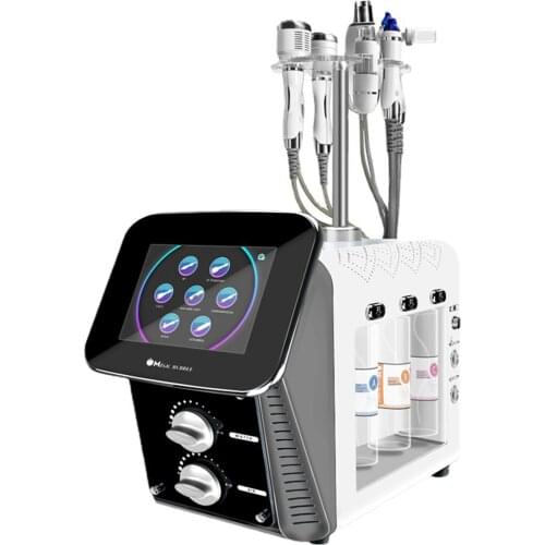 Updated 7 in 1 Warm Small Bubble Hydrogen Oxygen Beauty Machine Skin Analyzer Cleaner Jet Lifting Spray Rejuvenation Anti Aging