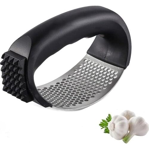 Hand Held Garlic Press Rocker Stainless Steel Garlic Grinder Chopper Crusher Mincer Kitchen Gadget Handheld Ginger Garlic Tools