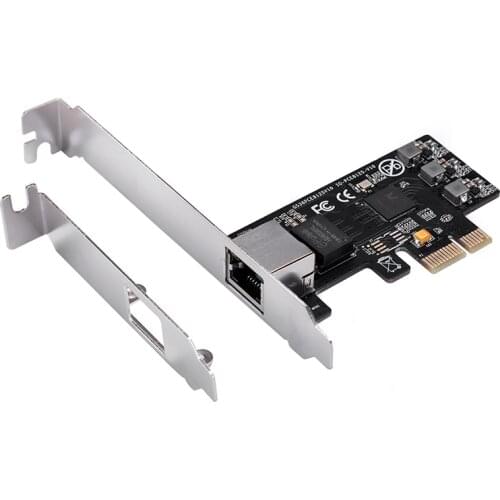Network Card PCI Express X1 RJ-45 Port 2.5G/1000M/100M/10M Gigabit Ethernet Adapter Wired Network LAN NIC Card for Deaktop Win10