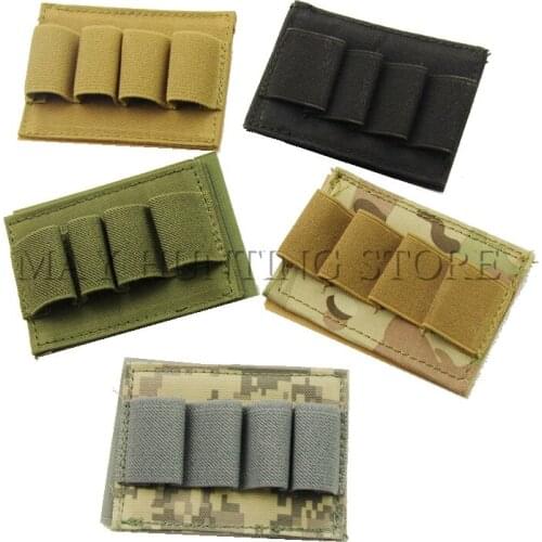 Tactical Molle Magazine Pouches Military Hunting Traning 4 Shells Ammo Round Airsoft Shooting Shell Buttstock Cartridge Holder
