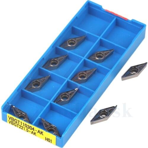 VBGT110304 VBGT110308 AK H01 Aluminum Turning Inserts VBGT110302 Carbide Round Blade cnc Lathe Cutter Aluminum Copper Tool blade