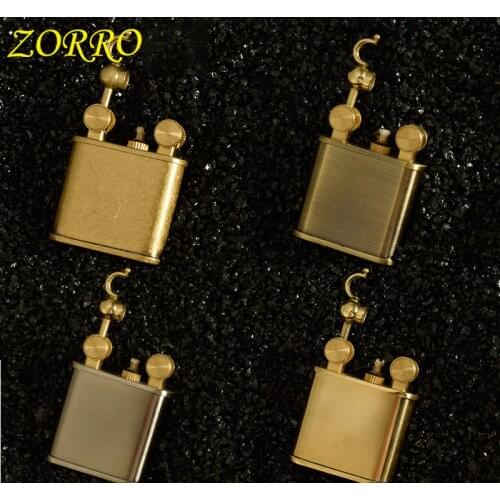 Lighter Gasoline For Cigarette Smoking Copper Oil Petrol Refillable Use Flint Kerosene Fire Lighter