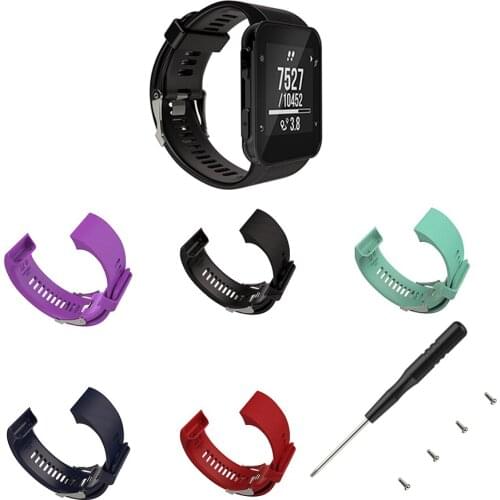 1pcs Replaceable Silicone Soft Strap Watch Band Wrist Strap Bracelet with Tools for Garmin Forerunner 35 Watch Smart Accessories