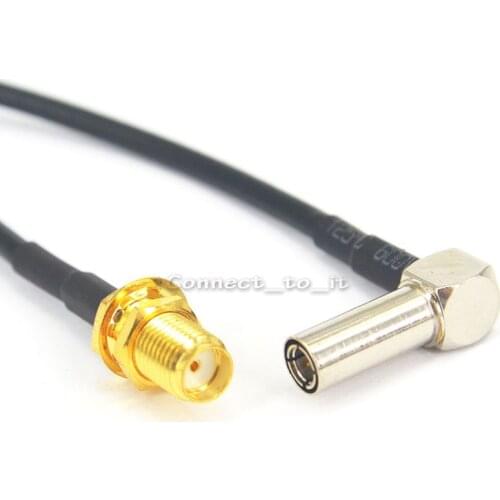 2pieces/lot) RG174 15cm SMA female to MS-147 male right angle pigtail cable