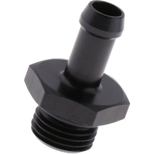 6 AN O Ring Boss To 5/16 8mm Barb Adapter Hose Nylon Fuel Fitting, Black