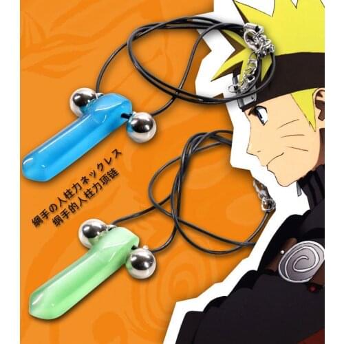 Anime Naruto Crystal Necklace Action Figures Cosplay Accessories Kunai Zumaki Shuriken Kakashi Pendant Jewelry Kids Toy Gift