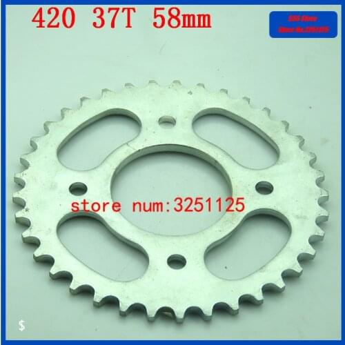 High-quality steel 420 Chain 37 T tooth 58mm / 152mm Rear Sprocket for 50cc 70cc 110cc 125cc Dirt Pit Bike
