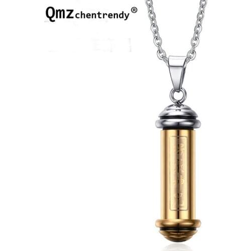 ' Cylinder ' Openable perfume bottle Jewelry Stainless Steel Chinese Letter Tube Pet Cremation Ash Urns Necklace Jewelry