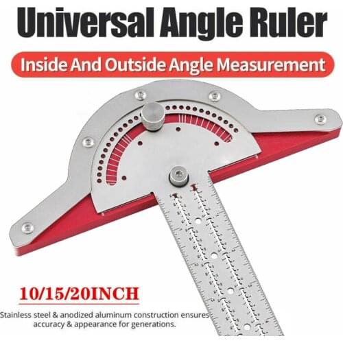 Woodworkers Edge Rule Protractor Angle Protractor Two Arm Woodworking Ruler Measure Tool For Craftsman Machinist Gauges Tools
