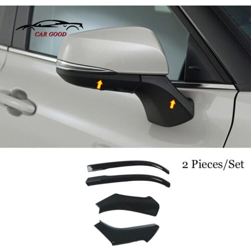 For Toyota Highlander 2022 2021 2020 ABS Black Car Rearview mirror decoration strip Cover Trim Sticker Auto Accessories Styling