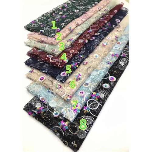 Elegant flowers JRB-56201 Embroidered tulle fabric for fashion dress top selling cord tulle french net fabric