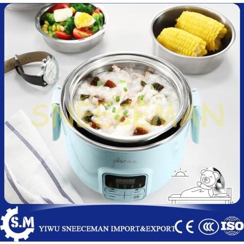Electric rice box portable three-layer can be plug-in heating cooking lunch box hot rice machine