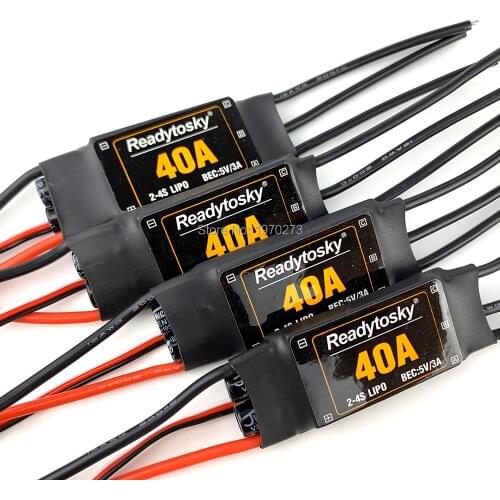 40A 2-4S Electronic Speed Controller ESC with 5V 3A BEC For S500 X500 Fixed Wing RC Quadcopter