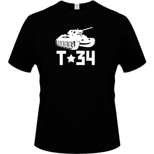 Free delivery Classical t34 Tank Print fashion short sleeve men tshirt mens tee shirts tops men T-shirt
