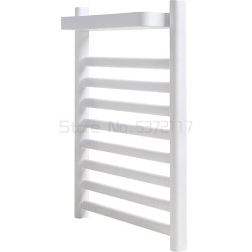 Space aluminum electric towel rack toilet simple non perforated carbon fiber heating towel drying rack