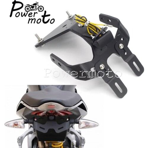 For Aprilia Tuono V4R 2009-2017 RSV4-R RSV4 R RR RF Tail Tidy Fender Eliminator Bracket Kit LED License Plate Light Bracket