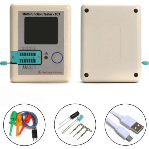 LCR-TC1 1.8inch Colorful Display Multifunctional TFT Backlight Transistor Tester for Diode Triode Capacitor Resistor Transistor