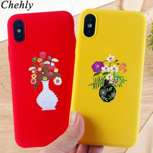 Fashion Mobile Phone Case for IPhone 6s 7 8 11 Plus Pro X XS MAX XR Flower Cases Soft Silicone Fitted TPU Back Accessories Cover