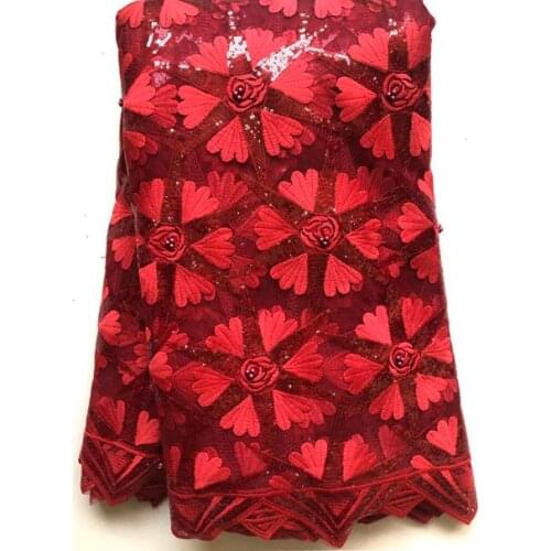 New Lilac African Lace Fabric 2021 High Quality Sequins French Tulle Lace Fabric Nigerian Lace Fabric For Party Dress VLL4925