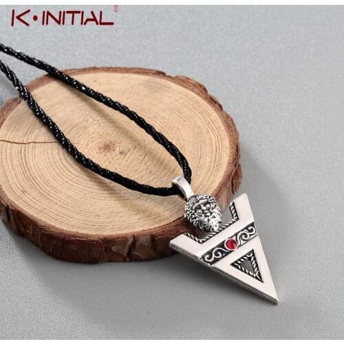 Kinitial Retro Veles Sign Necklace & Pendant Slavic Culture Pagans Amulet Triangle Crystal Necklace Handcrafted Jewelry Collier