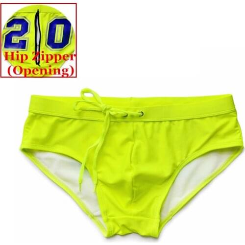 Butt Zipper Opening Sexy Gay Mens Swimwear Swim Briefs Men Swimming Trunks Bathing Suit Beach Party Shorts 2020 Desmiit Swimsuit