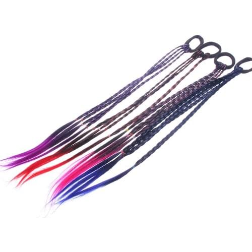 Simple Kid Elastic Hair Band Rubber Band Hair Accessories Kids Wig Headband Girls Twist Braid Rope Headdress Hair Braider