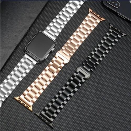 Stainless Steel Strap For Apple Watch SE Series 6 Band 44mm 40mm Metal Watchbands Bracelet For iWatch 5 4 Applewatch 3 42mm 38mm