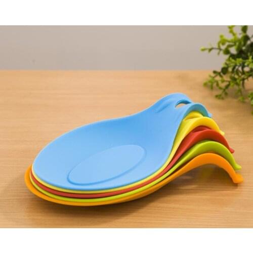 Silicone Heat Resistant Mat Food Grade Silicone Spoon Placemat Tray ​spoon Pad Drink Glass Coaster Hot Sale Kitchen Tool