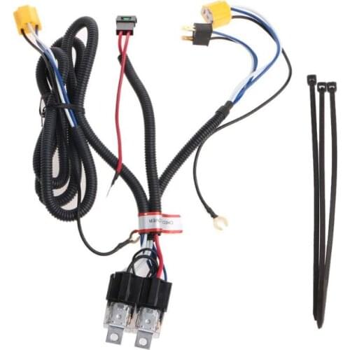 H4 Headlight Fix Dim Light Relay Wiring Harness System 2 Headlamp Light Bulb