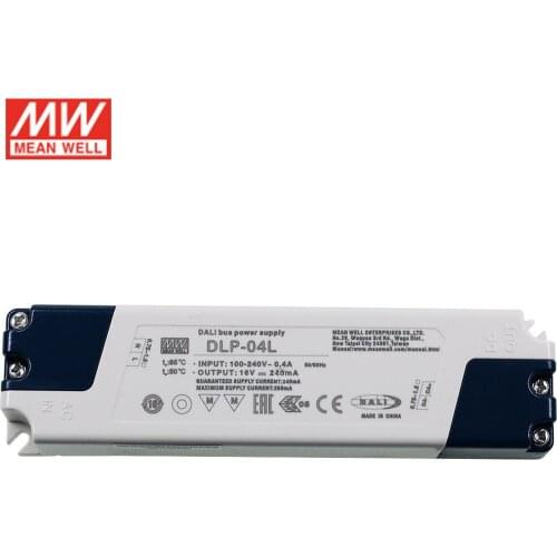 MEAN WELL DLP-04L 4W 16V 240mA DALI Bus Power Supply 4W Ultra Slim Linear LED Driver DLP-04 Linear type