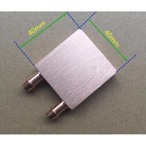 Free ship 2pcs Pure copper CPU Water Cooling Block 40*40*10mm Liquid Cooler Waterblock radiator for GPU CPU cooler