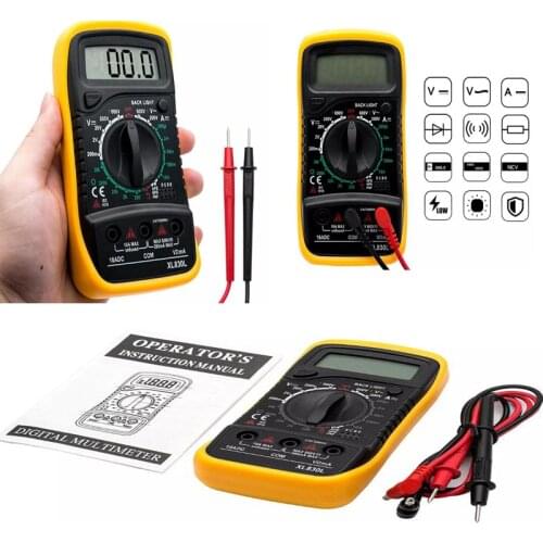 XL-830L LCD Digital Multimeter OHM VOLT Tester AC / DC Voltmeter Flash Backlight Large Screen Home Work