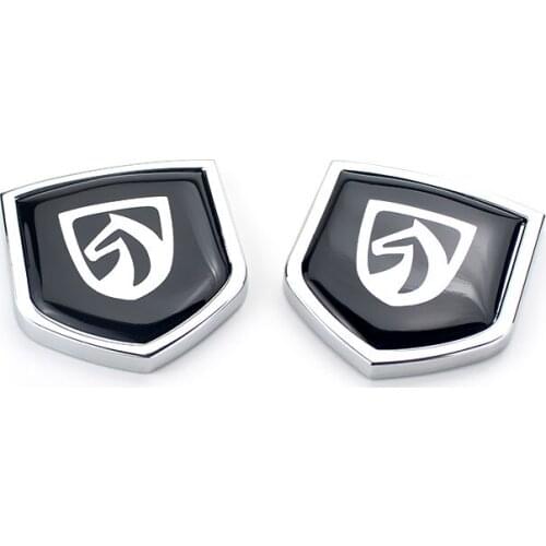 1 Pair Metal Car Sticker Emblem Badge for Baojun S1 S3 S6 RS-5 510 210 530 610 360 E200 Car Side Decal Auto Styling Decoration