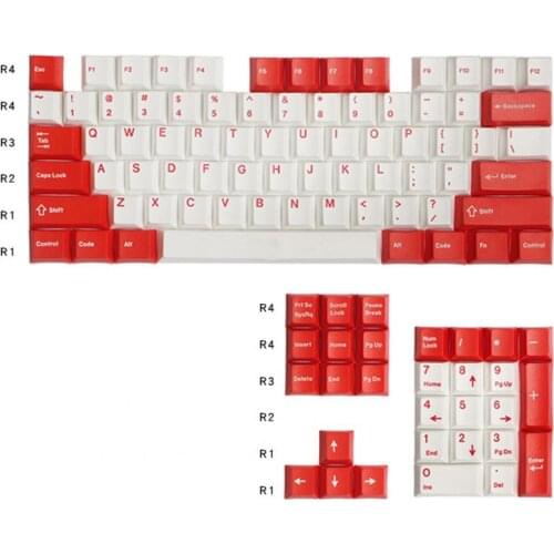 104Pcs PBT Key Caps Dual Colors key cap Universal OEM Keycaps Replacement for Mechanical Keyboards keycaps