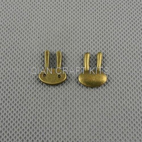 200pcs mix color jewelry Making Supply rabbit buny head Supplies Pendant charm zinc alloy Jewelry Findings Charms cabochon 17mm