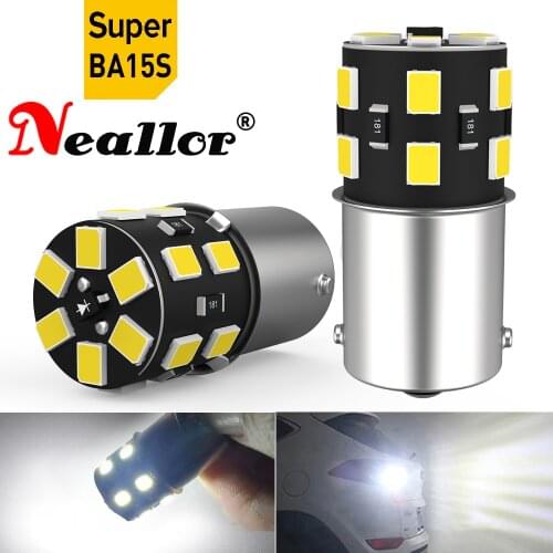 2x 1200LM Canbus P21W 1156 BA15S LED Bulb For Skoda Superb Octavia 2 FL 2010 2011 2012 2013 LED Daytime Running Light DRL Lamp