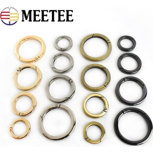 5/10pcs Flat Spring O Ring Buckles Metal Clasp For Bag Strap Keychain Snap Handbag Handle Connector Replacement DIY Accessories