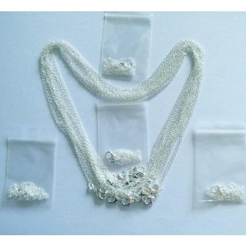 50 pcs. / Lot wholesale - necklace chain mm M925 - Jewelry Figaro Chain Necklace 16 "-24", choose the length
